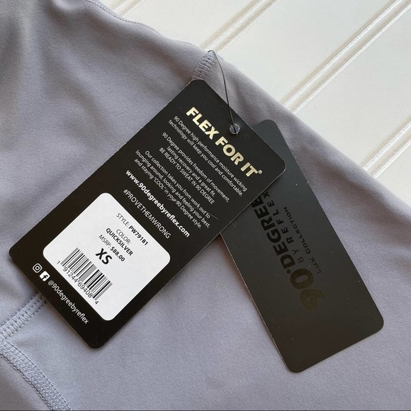 90 Degree By Reflex Quick Silver Purple Legging Size XSmall High Waist NWT - Picture 4 of 7